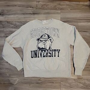 VGT Champion Reverse Weave Sweatershirt Adult Medium Gray George Town University
